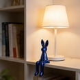 thumbnail image 4 of Easter Bunny Figurine, Cute Modern Easter Statue Tabletop Sculpture Centerpieces Decorations, Adorable Happy Easter Rabbit Statue with Easter Eggs for Spring Indoor Decorations, Tabletop Centerpieces, 4 of 7