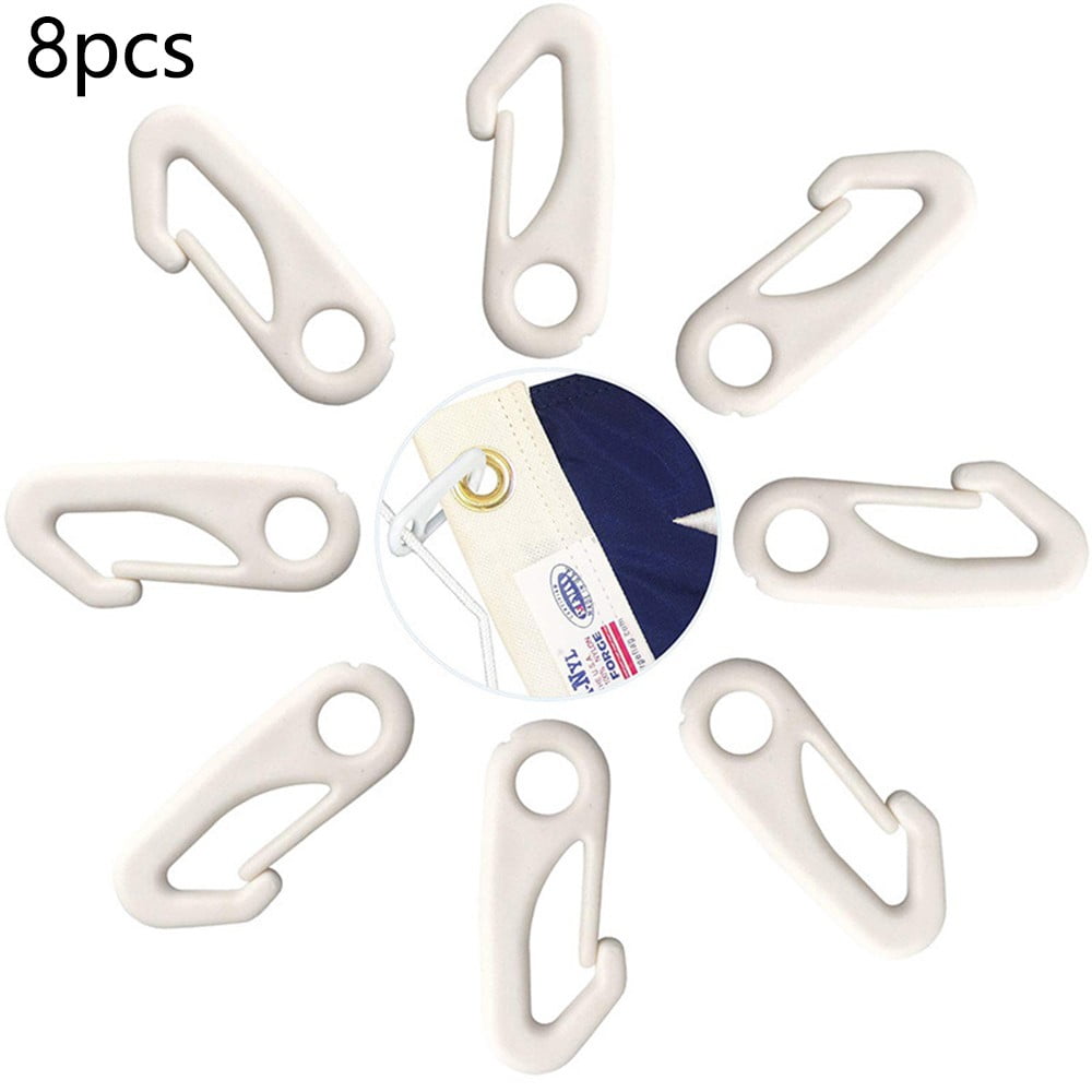Pack Of 8 Heavy Pole Buckle Hook Flag To Flagpole Rope Buckle Carabiner Tool 