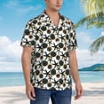 thumbnail image 5 of Xecao Sea ​​Urchin print Hawaiian shirt - a stylish short-sleeve button-down for men, perfect for casual beach and tropical outings., 5 of 9