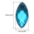 thumbnail image 2 of 100Pcs Gemas de Ojo de Caballo de Acrílico 7x15mm Rhinestones Artificiales de Fondo Plano para Manualidades DIY Boda Fiesta Azul Agua, 2 of 7