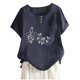 thumbnail image 4 of Blusa de manga corta con cuello redondo para mujer a la moda, camisetas sueltas con estampado Fridja  hjk4994, 4 of 5
