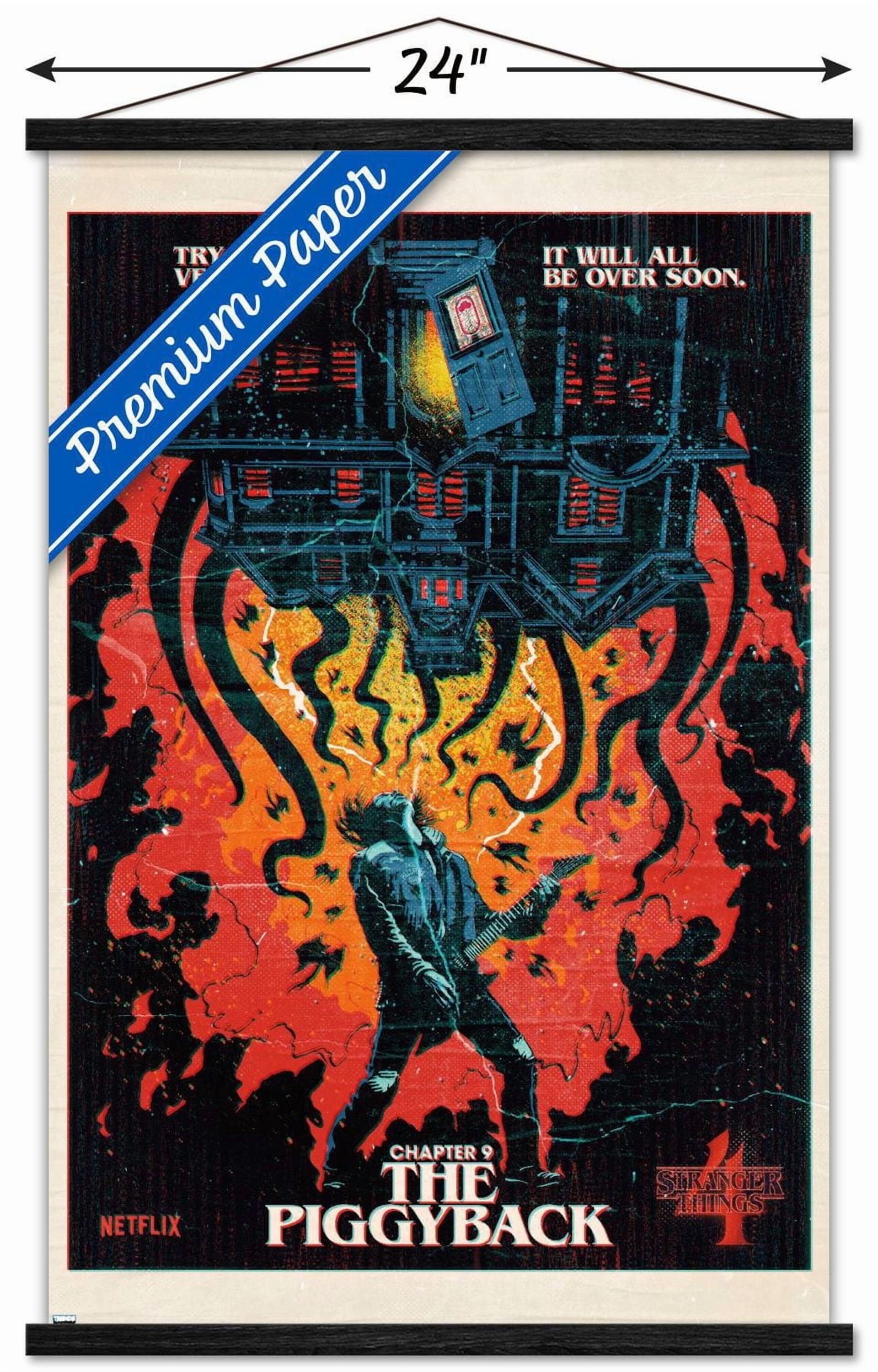 Netflix Stranger Things: Season 4 - The Piggyback Wall Poster with Magnetic Frame, 22.375" x 34"
