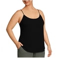 thumbnail image 5 of OIOLOYJM Oversized Camisole for Women Casual Adjustable Spaghetti Strap Tank Top Cotton Fashion Cozy Cami Undershirts Black L, 5 of 7