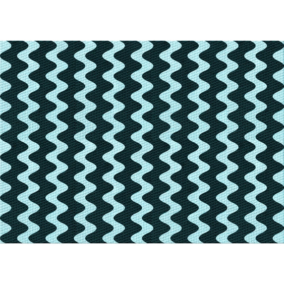 Ahgly Company Indoor Rectangle Patterned Tiffany Blue Area Rugs, 2' x 4'