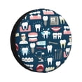 thumbnail image 1 of Fotbe Dental Funda de Llanta de Repuesto con Estampado, Engrosada, Ajuste Universal para Jeep, Remolque, RV, SUV, Camión-17 inch, 1 of 6