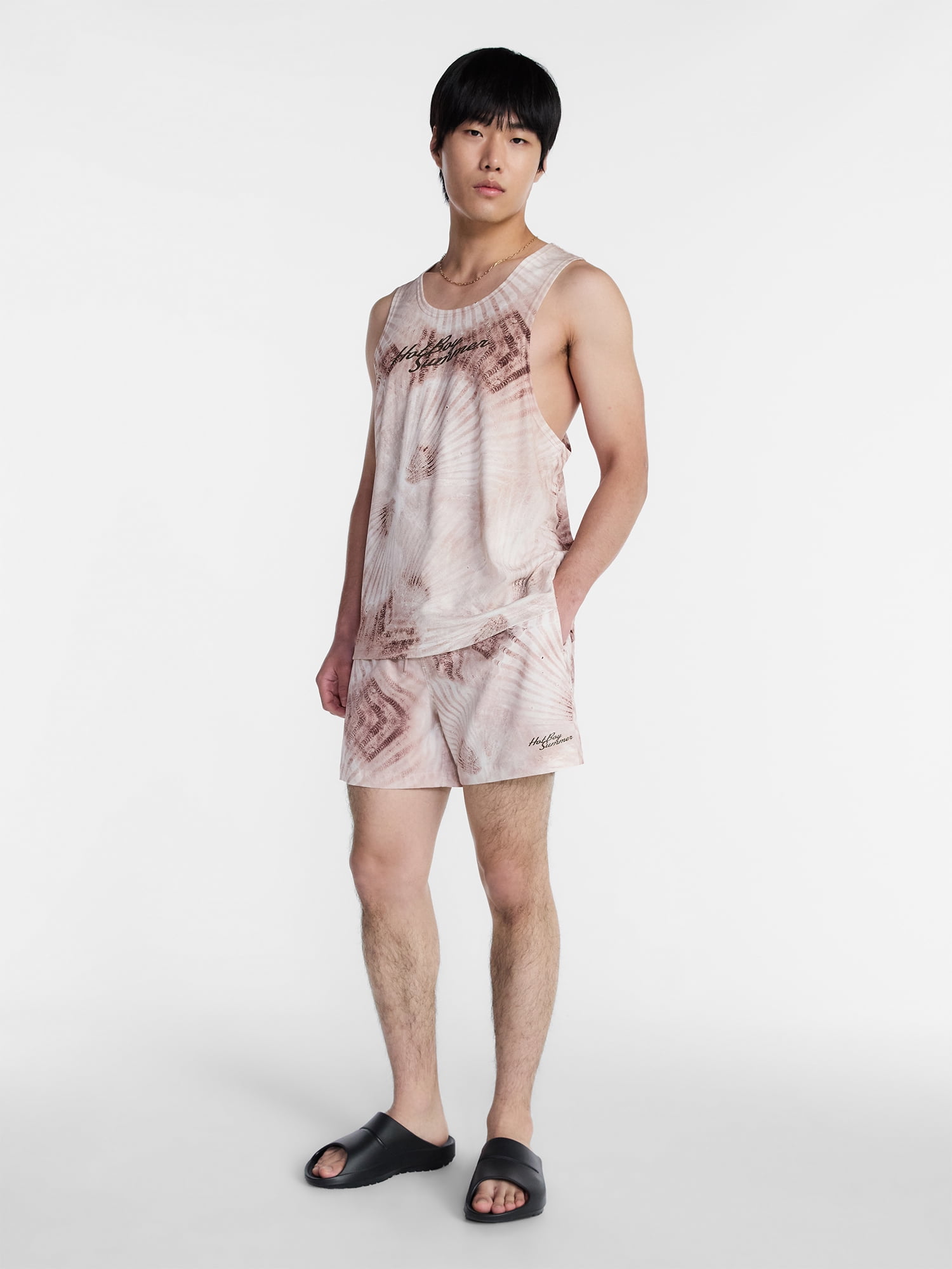 Hot Boy Summer by Megan Thee Stallion Men’s 5'' inseam Mesh Swim Shorts, Sizes S-3XL