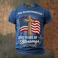thumbnail image 2 of MUXiin 250th Anniversary Usa Shirt Men's Shirts Short Sleeve 1776-2026 250th Birthday T-Shirt Big & Tall Trendy America Pullover Tee Tops, 2 of 4