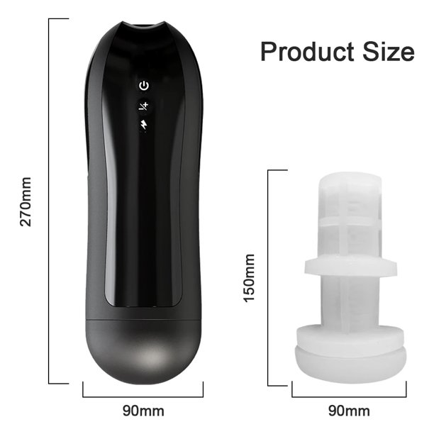 XBONP Mens Vibrating Stroker Sex Toys 7 Modes Automatic Male Masturbator Cup Vibrator Black