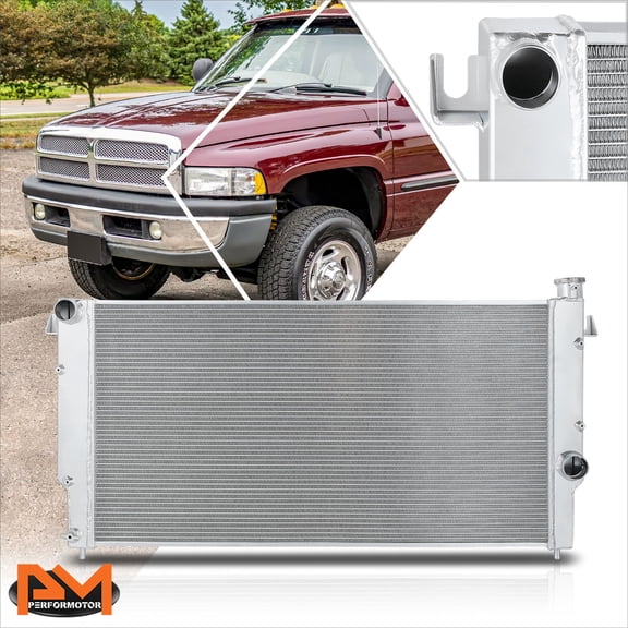 PM PERFORMOTOR for 94-02 Dodge Ram 2500 3500 5.9L Aluminum 4 Rows Lightweight Cooling Radiator