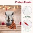 thumbnail image 4 of Lsque Polka Dot Rhino Welcome Pattern 18 Inch Christmas Stockings, Festive Holiday Stocking for Christmas Decorations Holiday Decor, 4 of 8