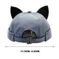thumbnail image 7 of Dopebox Front Yard Decor Brimless Docker Ears Hat Outdoor Sports Hats Worn Backwards, Best Friend Gifts (Black), 7 of 7