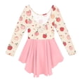 thumbnail image 4 of Grblisyd Ballet Leotards for Girls Bow Print Long Sleeve Gymnastics Dance Leotard Outfits with Tulle Skirt, 4 of 6