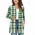 thumbnail image 5 of PWPSG Teen Girl Casual Cardigan Color Block Tunic Tops Lightweight Open Front Long Sleeve Top Fashion Daily Outfits with Pockets Green 5 Years, 5 of 7