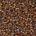 thumbnail image 2 of Miyuki Delica Seed Beads – Size 11/0 (1.6 mm), DB0506, Dark Red Gold AB, 7.2 g, Approx. 1440 Beads, 2 of 7