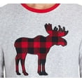 thumbnail image 5 of Eddie Bauer Mens' Holiday Family Sleep Set-Red/Black/Gray Buffalo Check Moose Logo Size Medium, 5 of 5