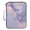 thumbnail image 2 of Haosy Accordion File Organizer Zipper Binder 500 Sheet 6-Tab Expanding File Folder Multi-Pocket 1.2 Inch 3 Ring Purple Gold Marble, 2 of 7