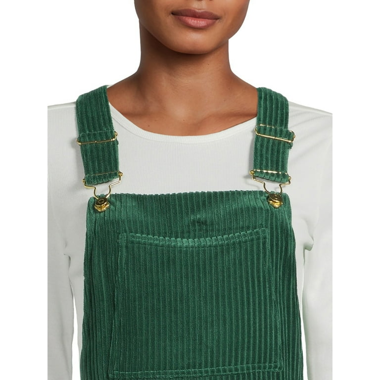 No Boundaries Junior's Cuffed Corduroy Overalls - Walmart.com