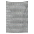 thumbnail image 2 of Oriental Tablecloth, Flourishing Motifs Eastern Inspired Curves and Strokes, Rectangle Satin Table Cover Accent for Dining Room and Kitchen, 60" X 84", Pale Teal Dark Taupe, by Ambesonne, 2 of 2