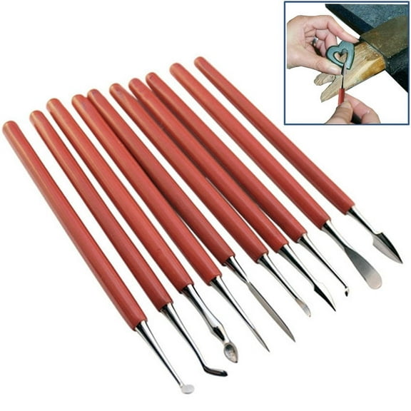 Wax Carving Set 10 Pcs W/ Vinyl Grips Jewelry Sculpting Metal Clay Design Tool