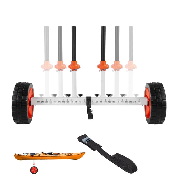 Kayak Cart with 10" PU Wheels,230 lb Capacity-Portable Canoe Dolly&Paddleboard Trolley,Quick Assembly Kickstand Cart for Easy Transport