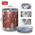 thumbnail image 3 of 12oz Tumblers Red Christmas Tree Pattern Vacuum Insulated Stainless Steel Travel Tumbler Cups Mug with Lid and Straw for Beer,Coffee,Beverages with Cleaning Brush for Cold & Hot Drinks, 3 of 5