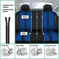 thumbnail image 4 of FH Group Universal Fit Cloth Striking Striped Car Seat Covers for Auto, SUV, VAN Airbag Compatible, Easy to Install, UV-Resistant & Durable - Full Set, 4 of 8