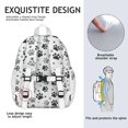 thumbnail image 5 of Grey Dog Paw Footprint Backpack for School,Cute School Bag,Schoolbag with Adjustable Shoulder Straps & Padded Back,15"x11.42"x5.5", 5 of 6