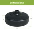 thumbnail image 4 of Mainstays 26lb Outdoor Fillable Round Resin Opp Umbrella Base, Black, 4 of 8