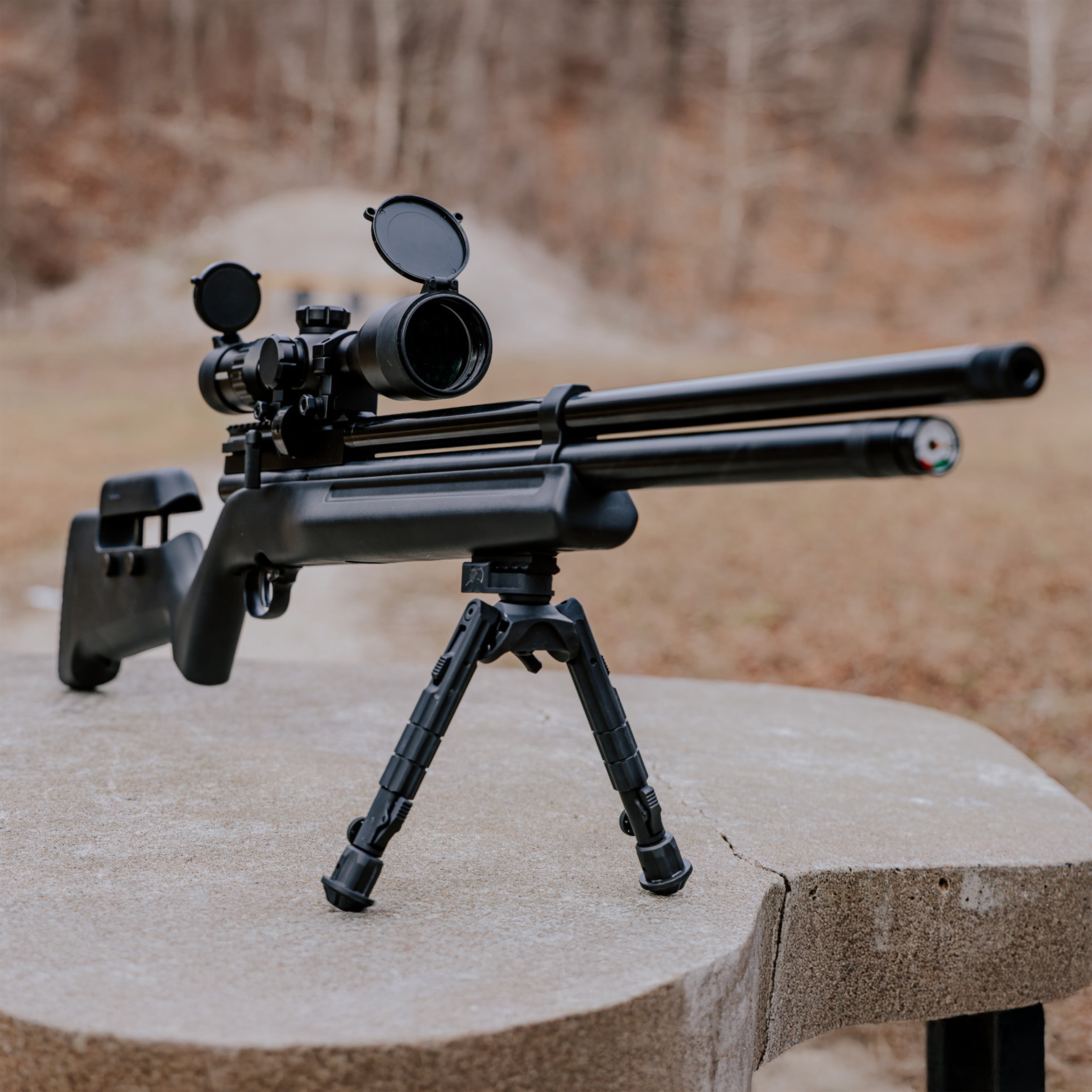 Barra Airguns 1100z .22 Precharged Pneumatic Pellet Air Rifle, Black