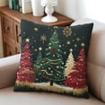 thumbnail image 4 of Green Xmas Trees Pine Rustic Farmhouse Throw Pillow Covers Beautiful Square Cushion Covers 2 Pack Decorative Throw Cushion Case for Room Home Patio Bedroom Livingroom, 4 of 7