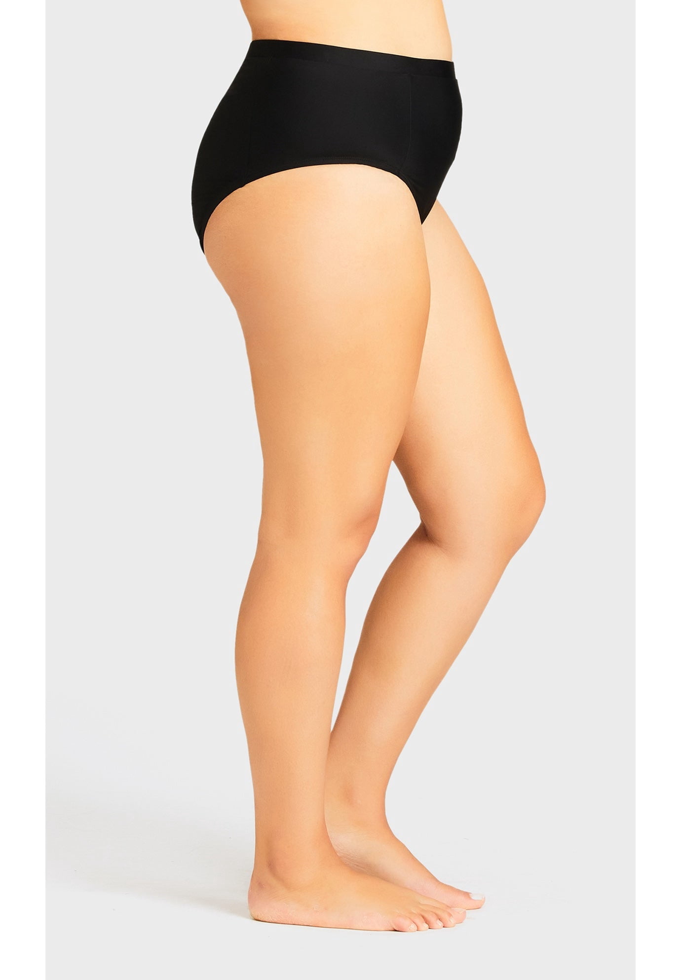 Avenue Women's Plus Size Knit High Waist Swim Brief