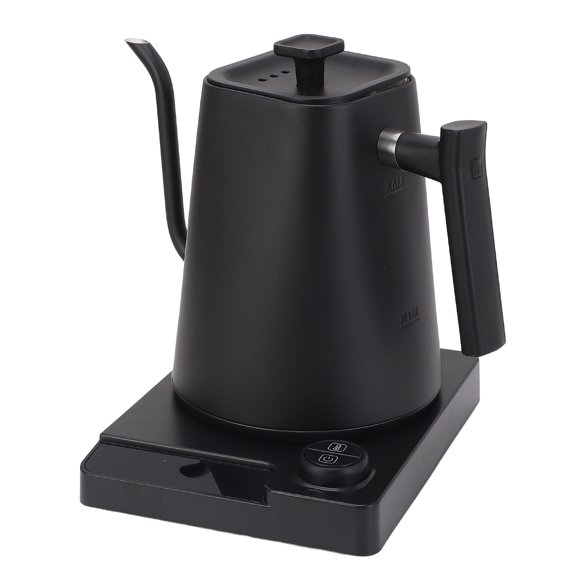 Gooseneck Electric Kettle Temperature Control 304 Stainless Steel LED Screen Pour Over Coffee Kettle Matte Black 1200W