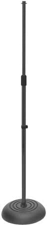 On Stage Round Base Microphone Stand, Black (Set of 2)