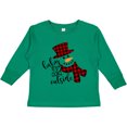 thumbnail image 3 of Inktastic Baby It's Cold Outside Cute Snowman in Plaid Print Boys or Girls Long Sleeve Toddler T-Shirt, 3 of 5