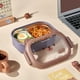 thumbnail image 3 of Contenedor Aislamiento Alimentos 2 Compartimentos Lunch Box BPA Bloqueo Doble Cara Depósito Acero Inoxidable Precedina/Vegetales Y Ensaladas, 3 of 9