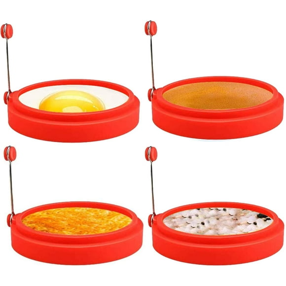 Silicone Egg Ring, Egg Rings Non Stick, Egg Cooking Rings, Perfect Fried Egg Mold or Pancake Rings