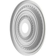 thumbnail image 4 of Ekena Millwork 19"OD x 3 1/2"ID x 1"P Cole Thermoformed PVC Ceiling Medallion (Fits Canopies up to 5 1/8"), UltraCover Satin Blossom White, 4 of 10