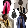 thumbnail image 4 of 4pcs Hair Scarf for Women Knotted Bow Hair Ties Elastic Bands Ponytail Holder for Women and Girls, 4 of 7