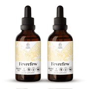 Feverfew Extract, Natural Herbal Supplement for Nervous System Balance, Feverfew (Tanacetum parthenium) Dried Herb Tincture, Alcohol-Free, Drops 2x4 oz