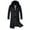 Black, variant on XFLWAM Men's Winter Trench Overcoat Removable Faux Fur Collar Top Coat Single Breasted Business Long Pea Coat Black L