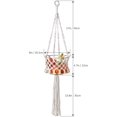 thumbnail image 3 of CPDD Macrame Fruit Basket Hanging - Boho Macrame Produce Hammock, Bohemian Vegetable Holder Kitchen Fruit Storage Organizer Decorative Boho Decor for Kitchen, 3 of 7