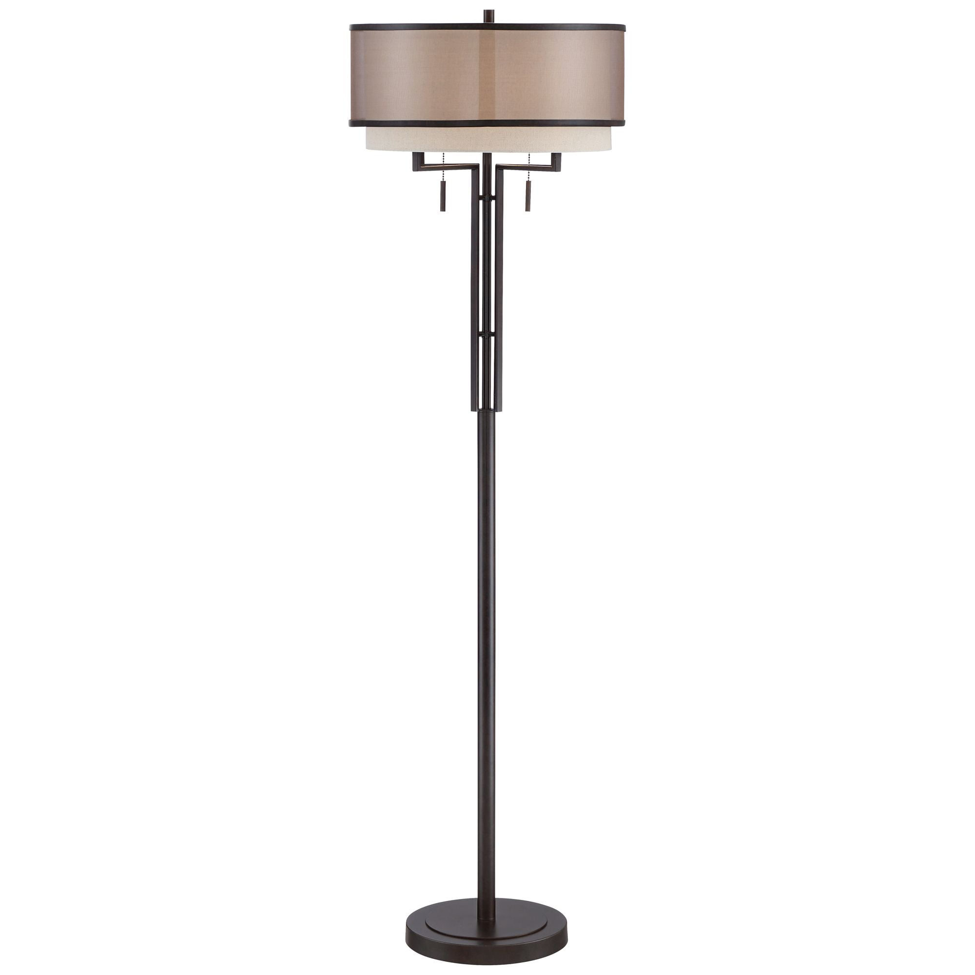 franklin iron works alamo double shade floor lamp