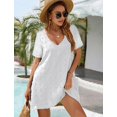 thumbnail image 4 of Vestido de playa con lunares suizos en forma de gelatina en flor para cubrir el traje de baño, 4 of 7