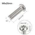 thumbnail image 2 of Unique Bargains M6x20mm Torx Security Machine Screw 304 Stainless Steel 20Pack, 2 of 5