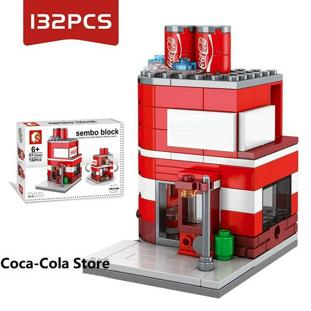Stores City Building Blocks Mini Street View Building Blocks Model Bricks Toy City Street Luxury Shop Building Kit Educational Engineering Toy Construction Set Toys Gift for Kids - Music