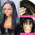 thumbnail image 4 of 13x6 Lace Front Wigs Human Hair Straight Wig Pre Plucked 150% Density Transparent Lace Frontal Wigs for Women Brazilian Straight, 4 of 7