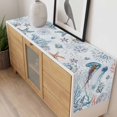 thumbnail image 4 of Coastal Jellyfish Table Runner - 36 Inch Long, Kitchen Dining Table Runner Dresser Scarves, Farmhouse Nautical Conch Coral Starfish Farmhouse Decor for Coffee Tables Wedding Party Banquet, 4 of 8