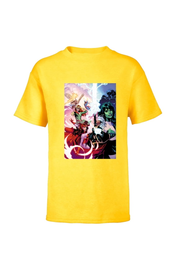 Women She-Hulk Storm Scarlet Witch Jean Grey Valkyrie - Short Sleeve T-Shirt for Kids - Customized-Yellow