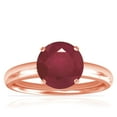 thumbnail image 1 of GemsNY July Birthstone - Traditional Round Ruby Solitaire Ring (Grade - A | 1.55cts.), 1 of 4