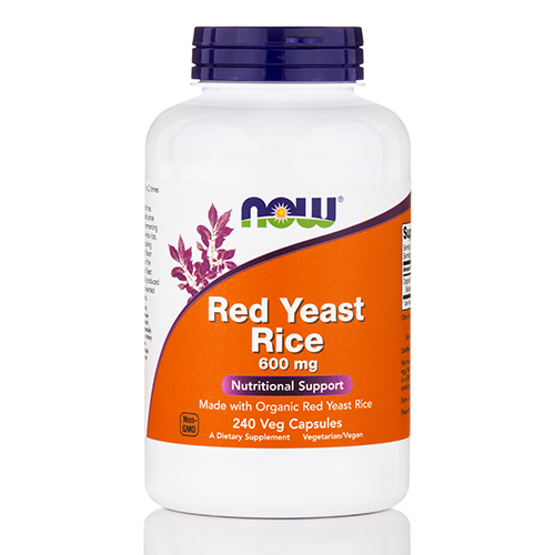 Red Yeast Rice 600 mg 240 Veg Capsules by NOW